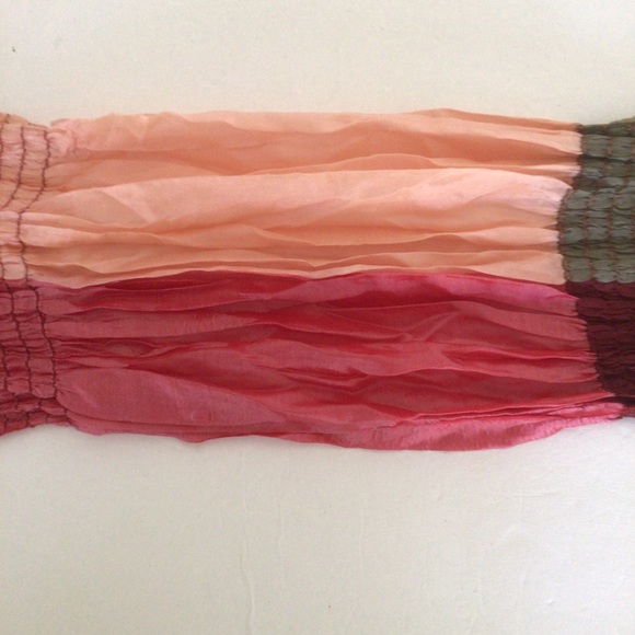 VINTAGE SILK MULTI COLORED BOHEMIAN  SCARF - Picture 8 of 16